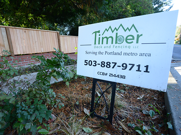 Timber Deck and Fencing signage